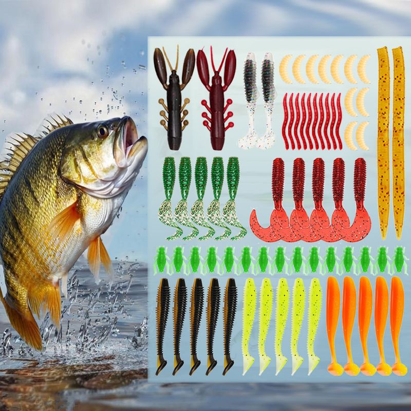 311 Pieces Lure Minnow Soft Bait Mustache Man Spinner Fishing Gear Set_voghion.com