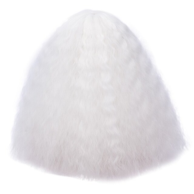 Synthetic Wig women's wool curled corn perm medium long shoulder length short curly bangs synthetic fiber hair_voghion.com