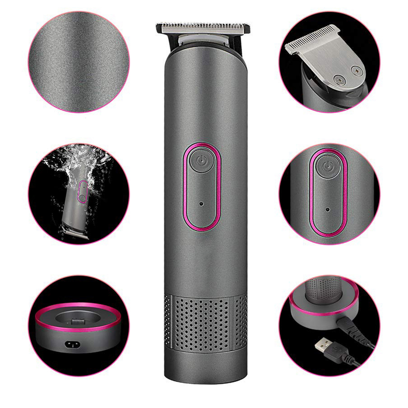 Ruixingst, cortadora de pelo recargable de gran potencia, cuchilla de acero inoxidable, carga USB, cortadora de pelo eléctrica inalámbrica, Kit de aseo_voghion.com