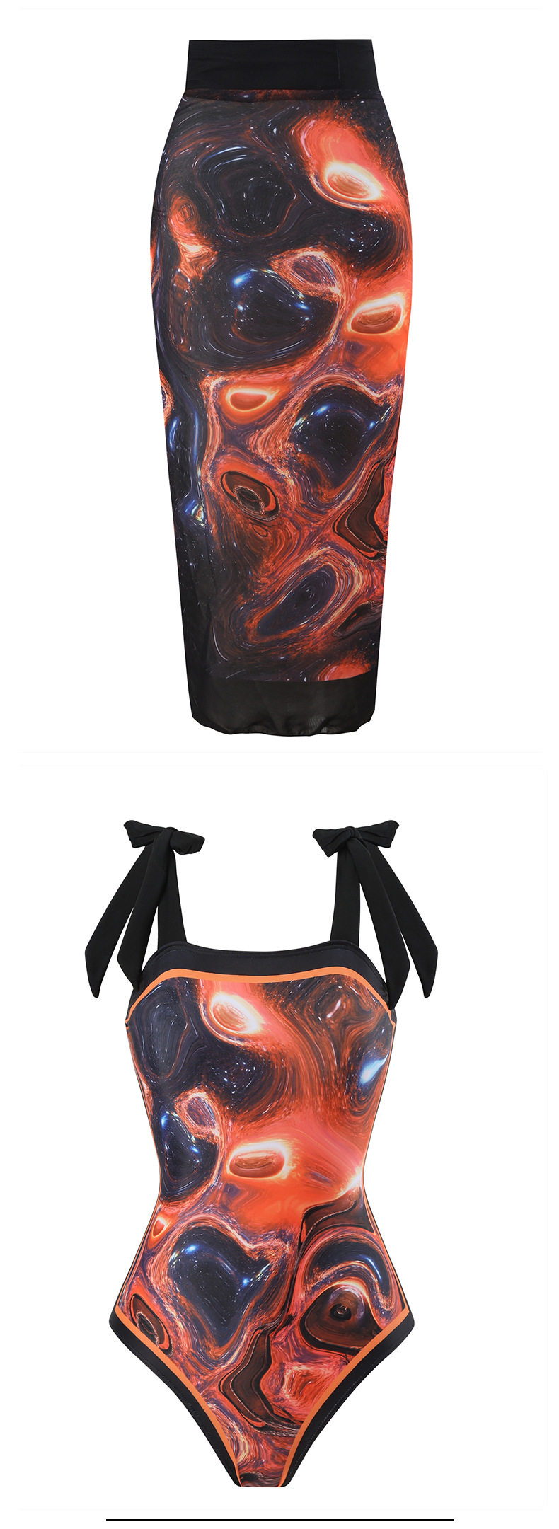 Women's swimwear conservative one-piece hot spring suit swimsuit sun protection chiffon blouse for women_voghion.com