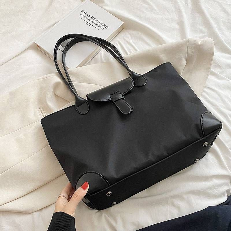 Neue trendige modische einfache Damenhandtasche lässige einfarbige Umhängetasche_voghion.com
