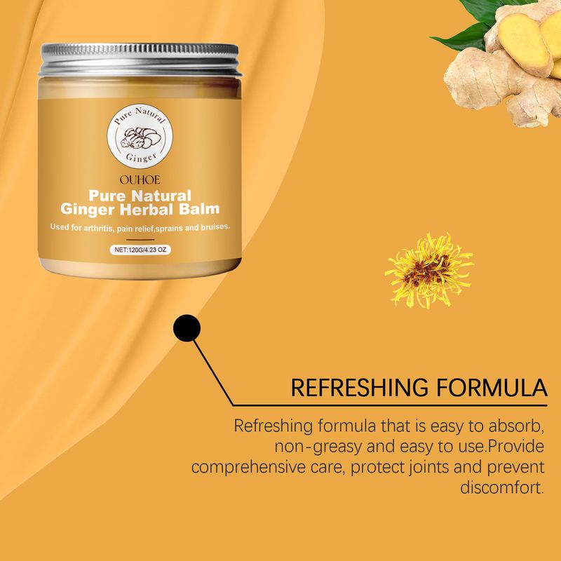 Crema para el cuidado de las articulaciones a base de hierbas y jengibre que alivia el dolor muscular en las articulaciones de las rodillas Crema para el cuidado del masaje corporal_voghion.com