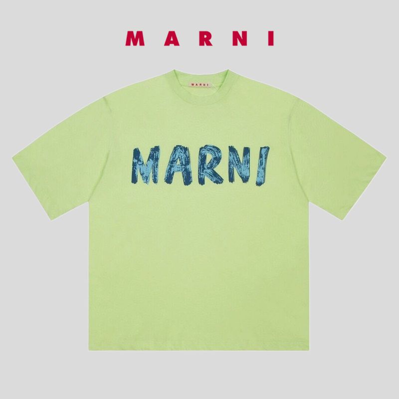 MARNI/Mani Damen Top Summer 2023 Neit Einfarwegt Bedréckt Kuerzärm Ënnerlag Loose T-Shirt_voghion.com