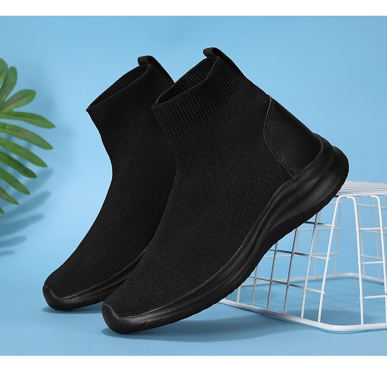 Plus Size Women's Breathable Sock Sneakers Slip-On Lazy Shoes_voghion.com