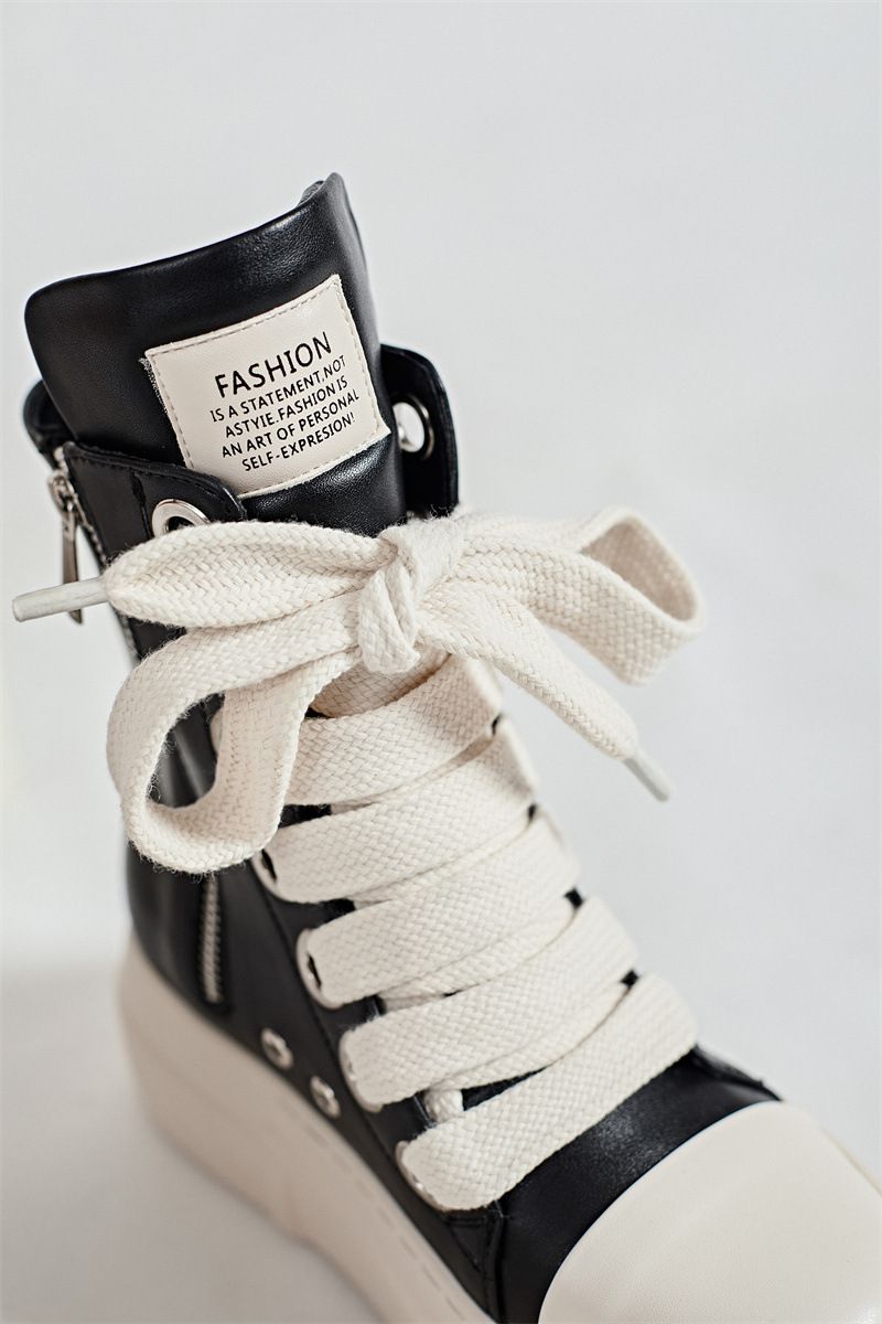 Herrskor Stor storlek Damskor Skor Par High Top Sneakers Supply All Match Tjock botten förhöjning Herrskor_voghion.com