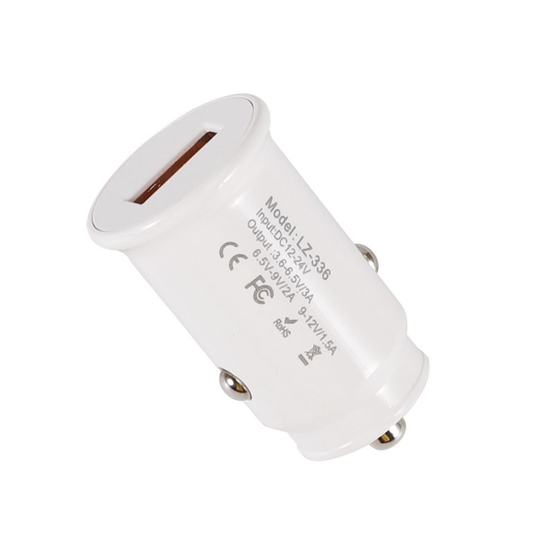 Muziekfestival QC3.0 USB-autolader Mini-enkele interface mobiele telefoonlader_voghion.com