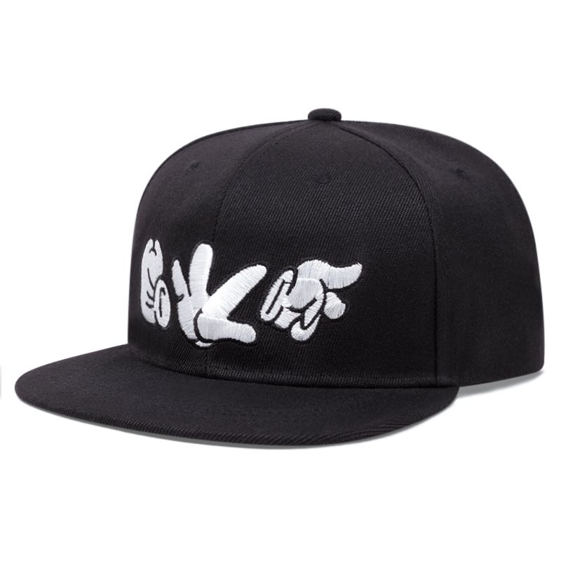 Teenage Hot Childhood ing Ding Shell Game Pattern Embroidered Men's and Women's Versatile Flat Brim Baseball Cap_voghion.com