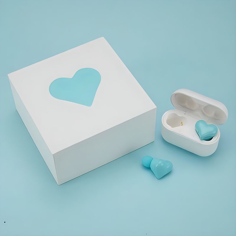 New Heart-shaped Cute Girls Wireless Bluetooth Earphones With Colorful Lights_voghion.com