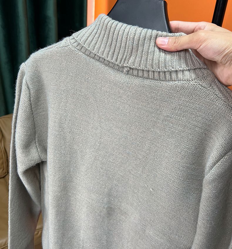 Men’s Shawl Collar Knit Cardigan – Oversized Casual Sweater (M-4XL, Black/Khaki/Grey)_voghion.com