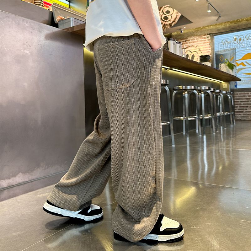 Băieți, subțiri, late, 2024, haine noi, mătase de gheață, rezistenți la țânțari, pantaloni medii și mari, confort de vară pentru copii_voghion.com