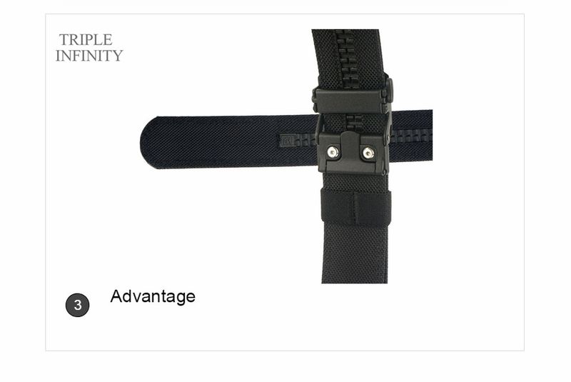 Cinturón táctico resistente de metal con hebilla automática, de doble capa, grueso y colgante, para exteriores, para hombre, 3,8 cm de ancho._voghion.com