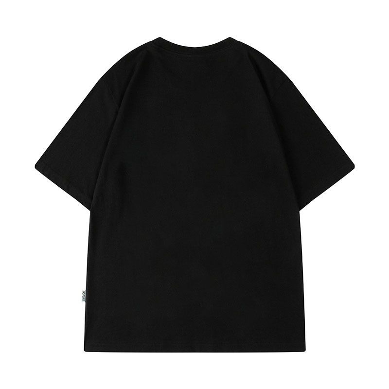 T-shirt à manches courtes pour homme, grande taille, motif dessin animé, lunettes de soleil, chien, style hip-hop décontracté, col rond, manches mi-longues_voghion.com