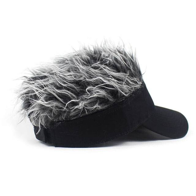 Casquette à visière Hip Hop unisexe, épais et Cool, chapeau de soleil court, casquette de Melon, bombardier, bonnet, perruque, casquette de Baseball_voghion.com