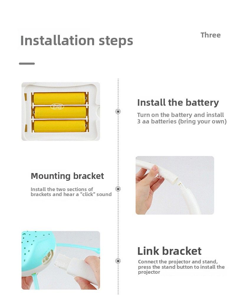 Hot-selling Music Rotating Projection Remote Control Bed Bell Toy 0-12 Months Newborn Baby Educational Early Education Rattle_voghion.com