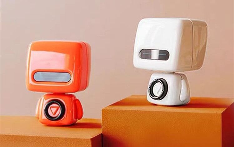 Mini alto-falante sem fio Bluetooth Robot, criativo, portátil, alto volume, bonito, externo, subwoofer_voghion.com