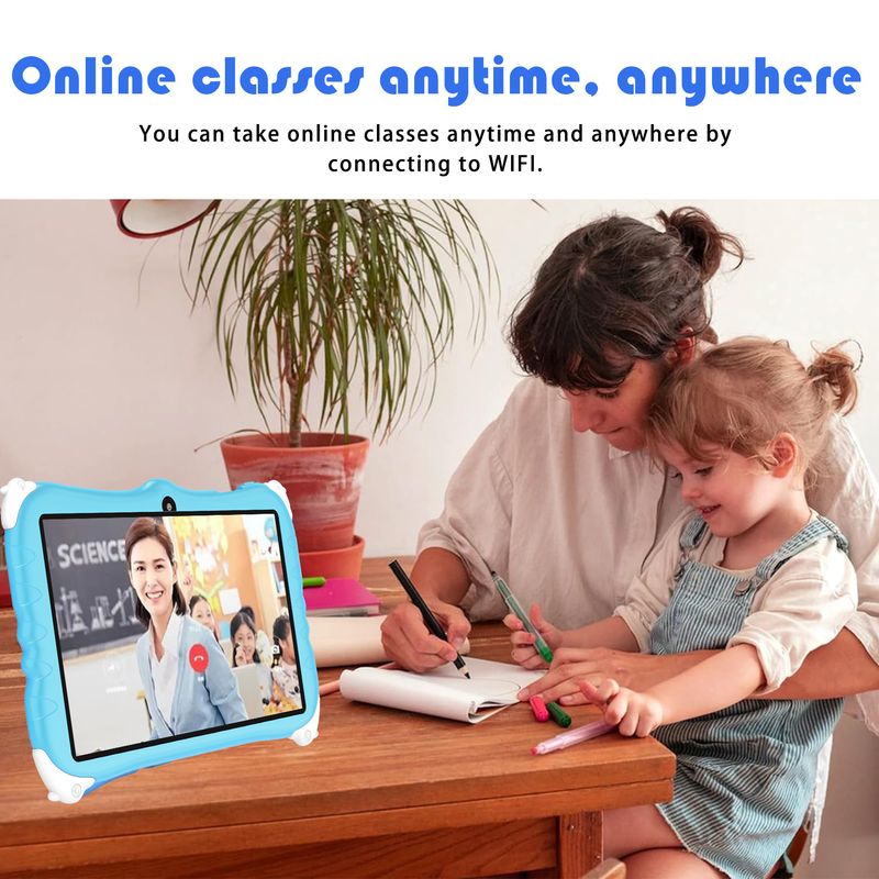 10.1" Penguin Kids Tablet - Android WiFi Smart Learning Pad With Dual Camera, 512GB Storage & 9H+ Battery_voghion.com