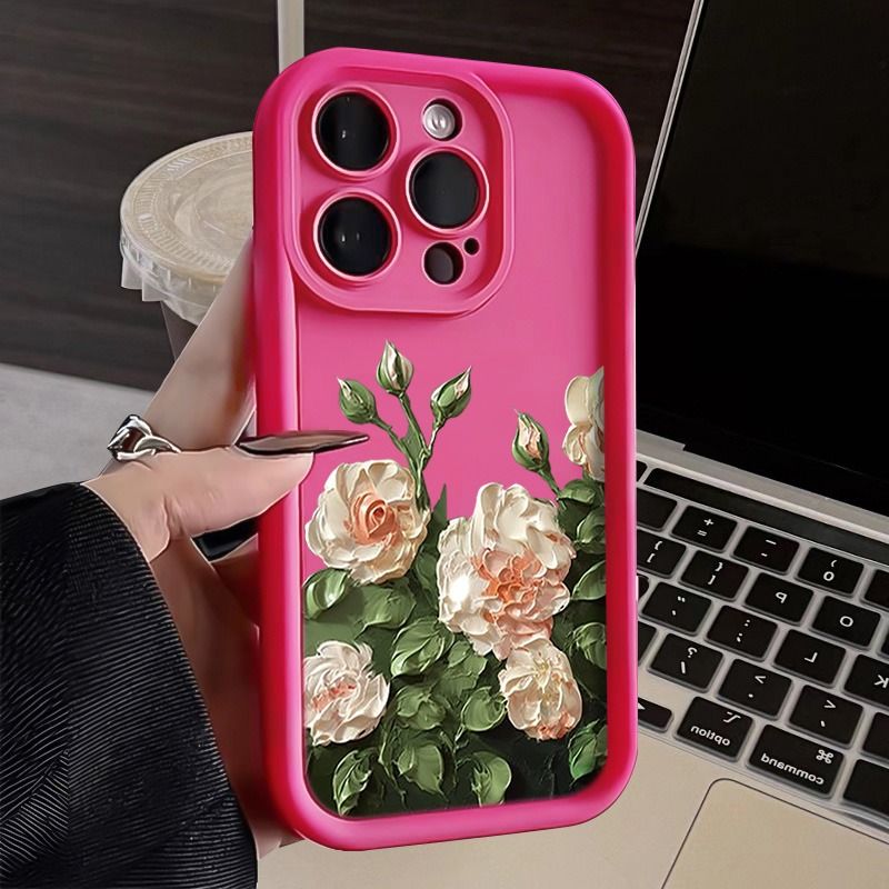 Cute Flower Soft Silicone Case For Redmi Note 13 12 11 10 9 8 7 Pro Plus 11S 13C 12C Matte Camera Protection Phone Cover_voghion.com