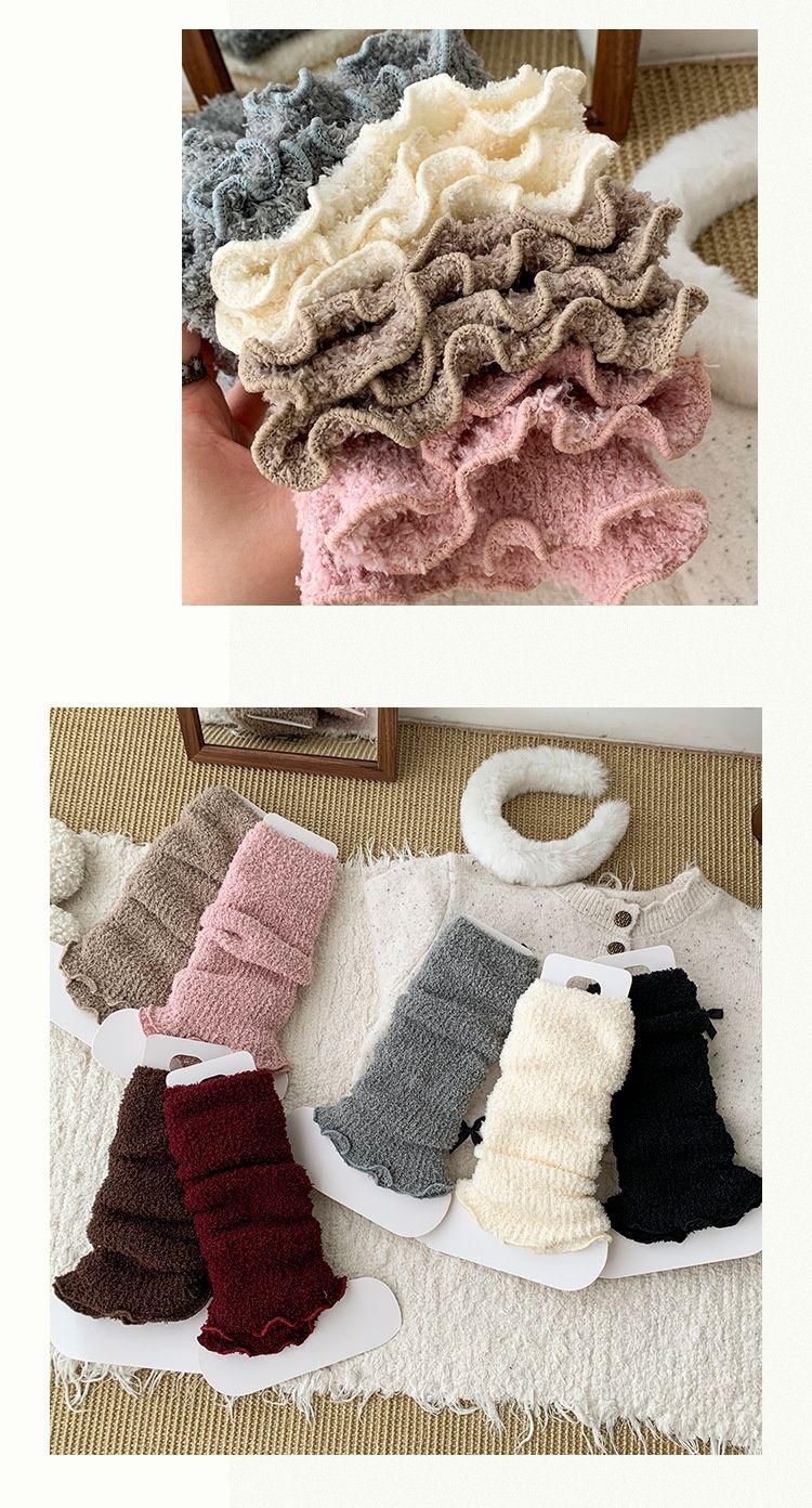 Voyage Shoes Modische Baumwollsocken für Damen, dick gefüttert, warm, japanischer Stil, flauschig, koreanisch, vielseitig, lang, für Herbst und Winter_voghion.com