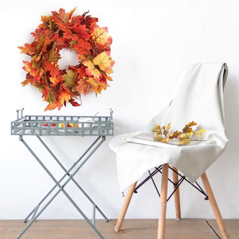 Decorazione autunnale in rattan, foglia d'acero, 5,7 piedi, simulazione di vite appesa, foglia d'acero in rattan_voghion.com