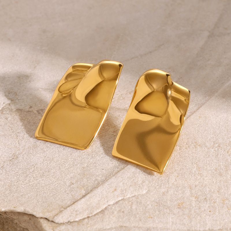 1 Pair Casual Simple Style Classic Style Solid Color 304 Stainless Steel Drop Earrings_voghion.com