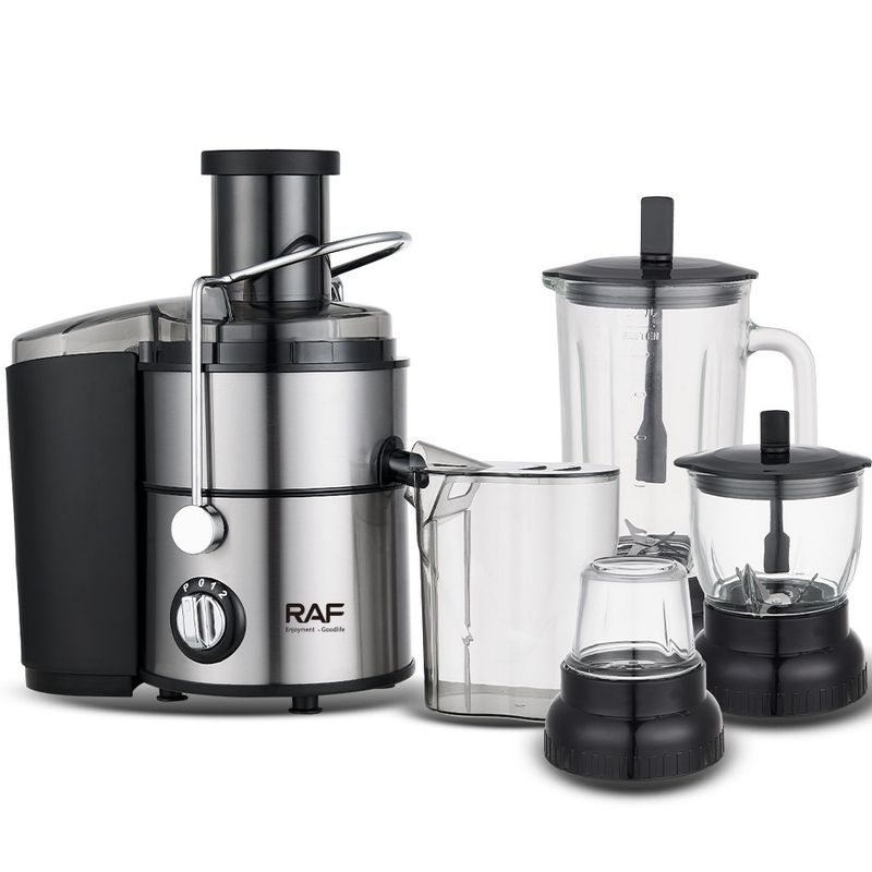 Estrattore di succo centrifugo, 800 W con contenitore per succo da 1 l, filtro in acciaio inox, ampio canale di alimentazione, spina UE facile da pulire_voghion.com