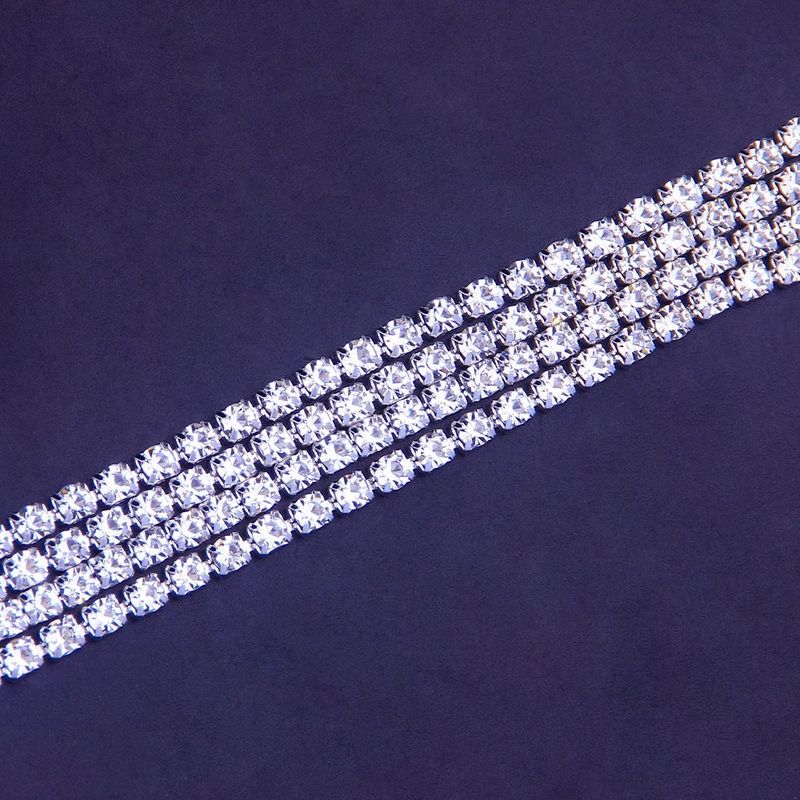 Cadena de cintura multicapa para playa de verano, estilo bohemio, con brillantes diamantes, accesorio para mujer._voghion.com