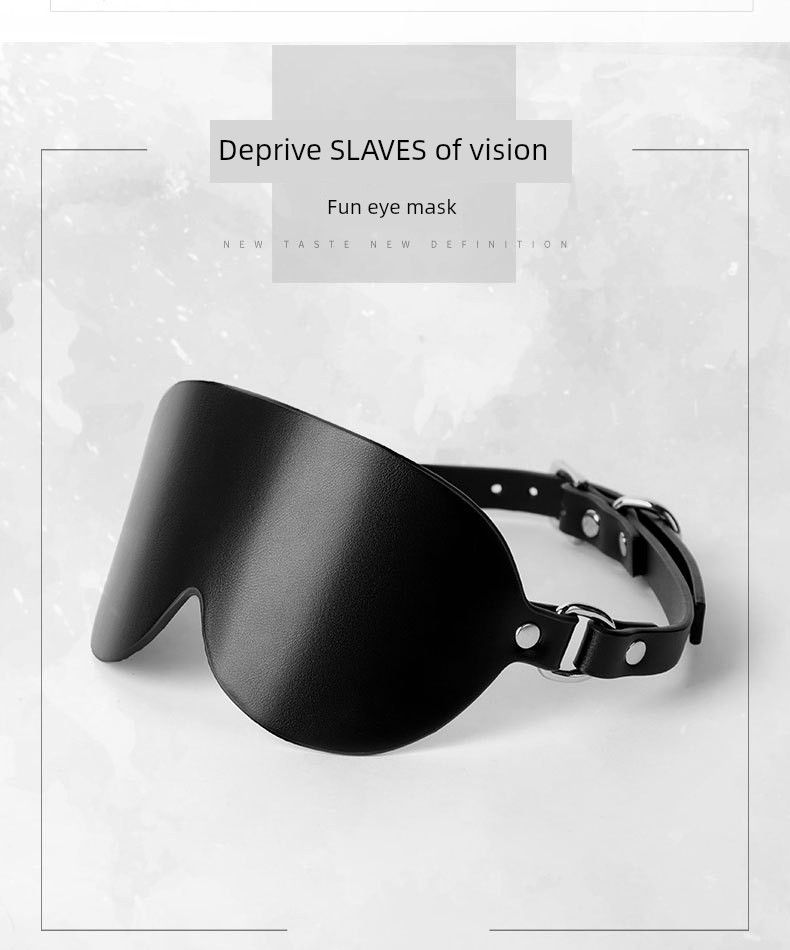 Männer Dame Paar PU Leder Schwarz Augenmaske Tanzperformance Erwachsene Sexy Stilvolle Mode_voghion.com