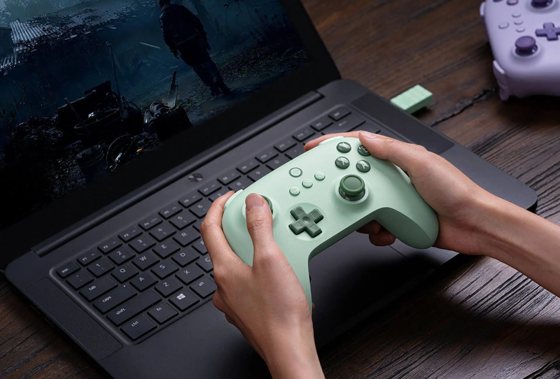 AKNES 8BitDo Ultimate C Bezprzewodowy 2.4G Kontroler gier Gamepad Joystick do PC Windows 10 11 Steam Deck Raspberry Pi_voghion.com