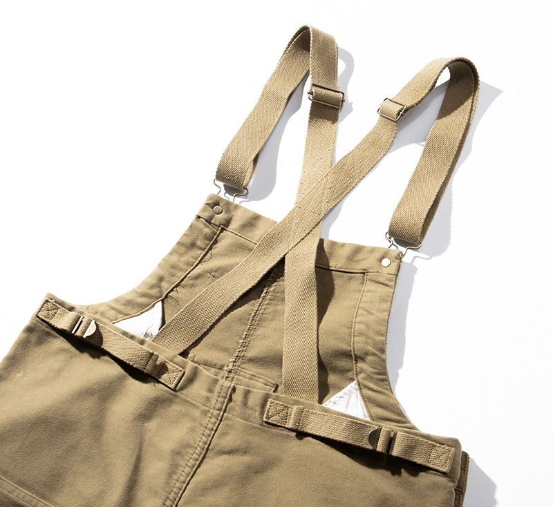 Men's loose straight leg broadleg suspender jumpsuit_voghion.com