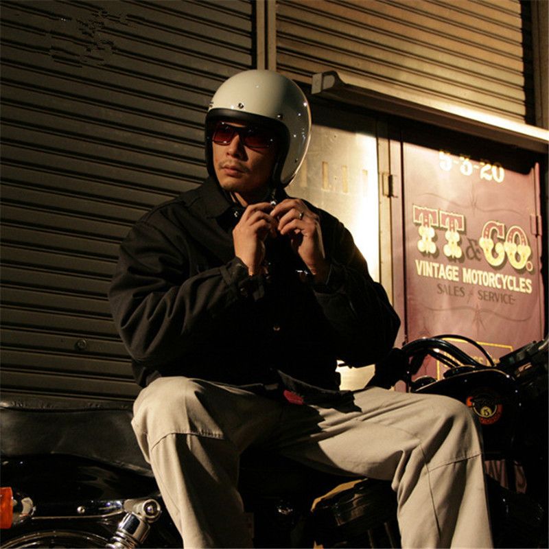 FRP vintage motorcycle helmet 3/4 motorcycle helmet_voghion.com