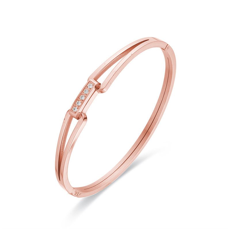 Bangles Titanium Staal Mode Niche Armband Holle Diamant Ontwerp Roestvrij_voghion.com