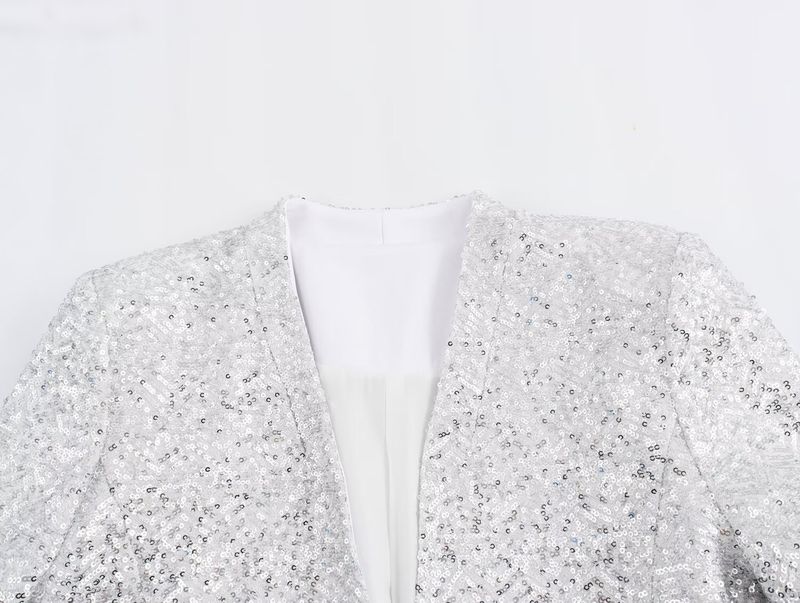 Women's clothing 2024 summer new pearl embellished suit jacket shorts set_voghion.com