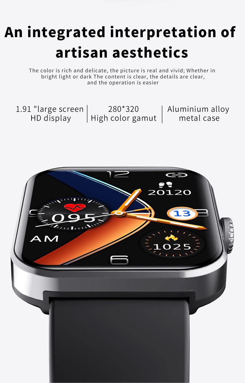 Smart Watch Fitness Herzfrequenz Blutsauerstoff Schlaf Schrittzähler_voghion.com