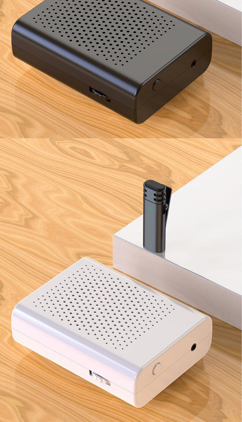 Wireless Lavalier-Mikrofon, kleiner Bienenverstärker, tragbarer Digitalanzeige-Mikrofonlautsprecher für Lehrer und Reiseleiter_voghion.com