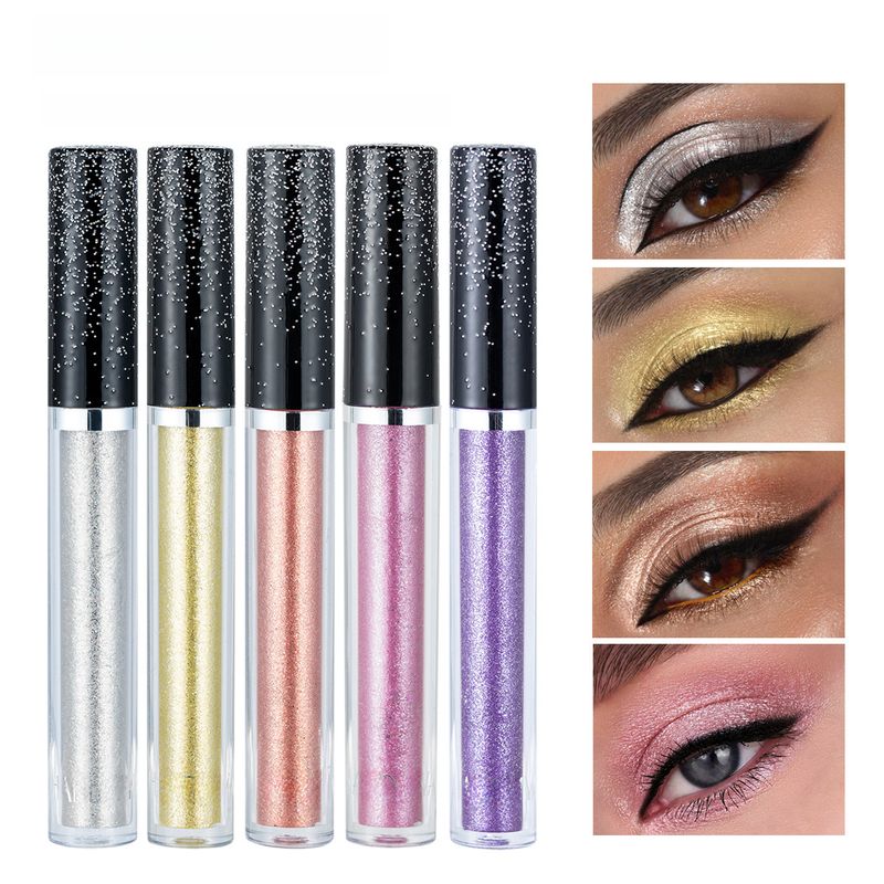 Heiße Produkte HANDAIYAN 12-Farben-Diamant-Lidschatten mit psychedelischem Perlglanz und glänzendem Seidenraupen-Träne-Make-up-Lidschatten-Flüssigkeit_voghion.com