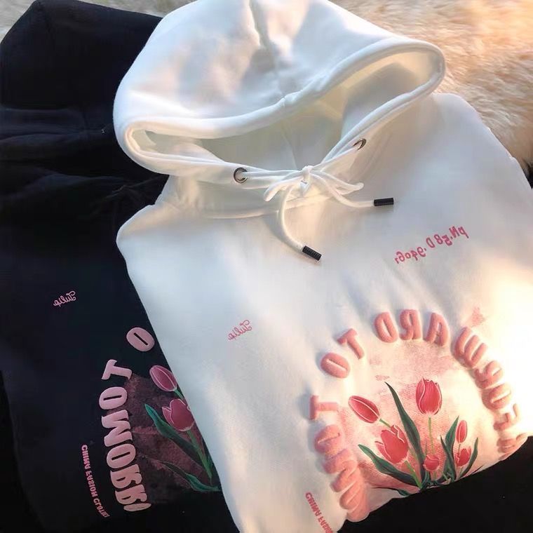 Nuova felpa con cappuccio da uomo in stile pigro, autunno inverno, colore bianco latte, foderata in pile, con parte superiore spessa_voghion.com