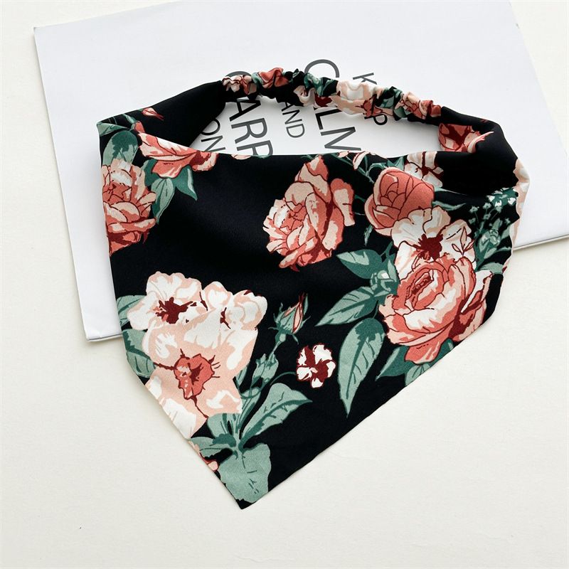 Nuovo piccolo fresco tessuto triangolo asciugamano elastico fascia per capelli 2024 donne elastico alto borsa testa asciugamano testa gioielli_voghion.com