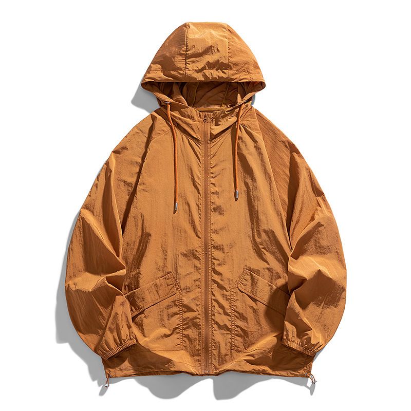 Giacca da lavoro estiva da uomo con cappuccio e protezione solare di qualità imbattibile, modello Tide Brand, giacca casual da esterno in tessuto fresco per strada._voghion.com