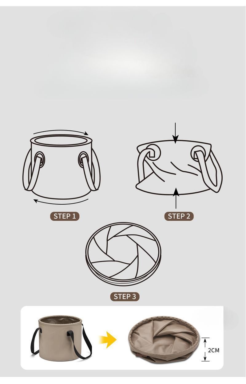 Wanna Outdoor Camping Folding Multi-Functional Large Capacity Portable Fishing Telescopic Car Water Storage Bucket_voghion.com