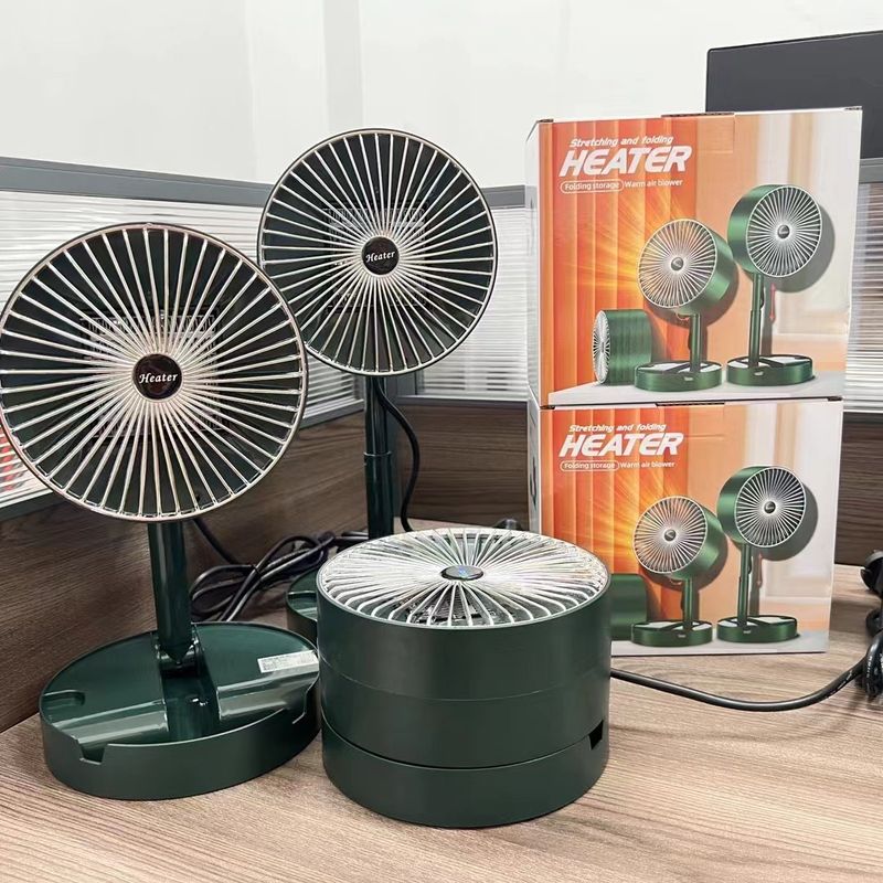 Home High-Power Electric Fan Telescopic Foldable PTC Heater Warm Air Blower_voghion.com