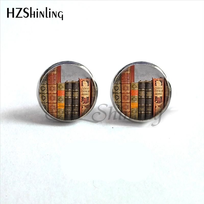 Women's Earrings, Made Of Glass With Pendant, Retro, Book Form, Jewelry, HZ4, NES-0020_voghion.com
