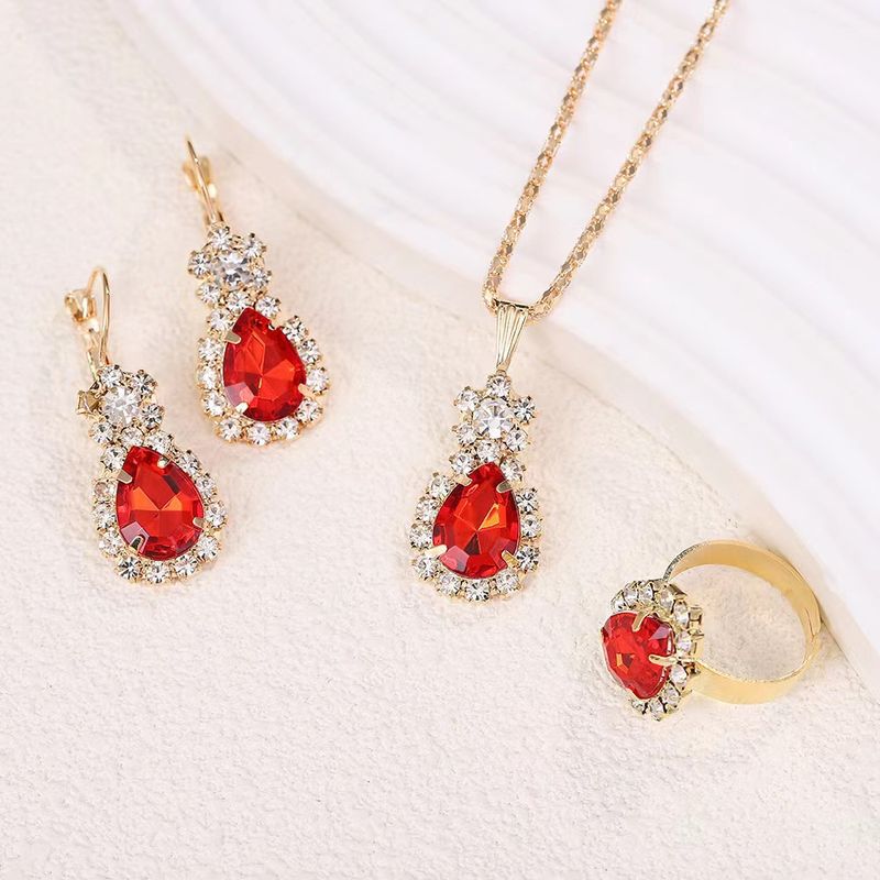 Women's Water Drop Jewelry Set - Elegant 3-Piece Necklace, Bracelet & Earrings, Trendy Casual & Versatile Style_voghion.com