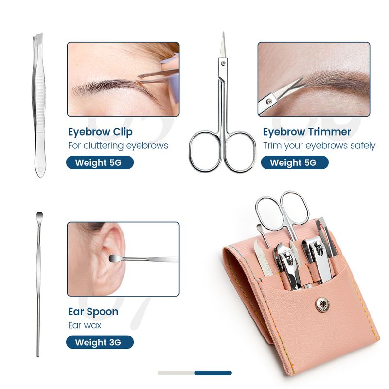 7 Teile/satz Maniküre Set Nagelknipser Werkzeuge Pediküre Set Edelstahl Ohr Löffel Nagelschneider Schere Kit Für Maniküre Werkzeuge_voghion.com