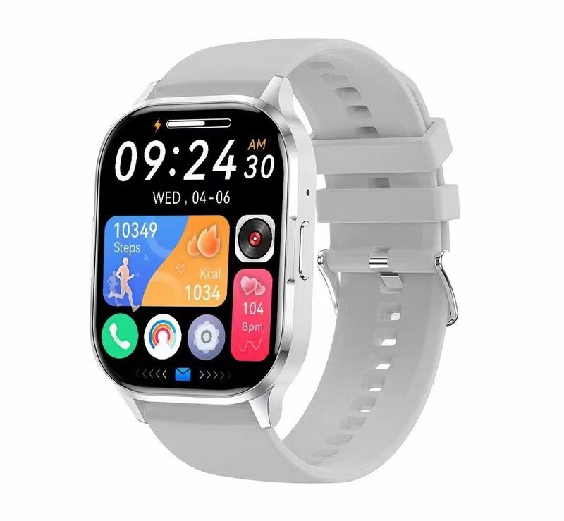 HK21 Nuovo Smart Watch Schermo AMOLED Chiamata Bluetooth Assistente vocale Frequenza cardiaca Pressione sanguigna Bracciale multi-sport_voghion.com