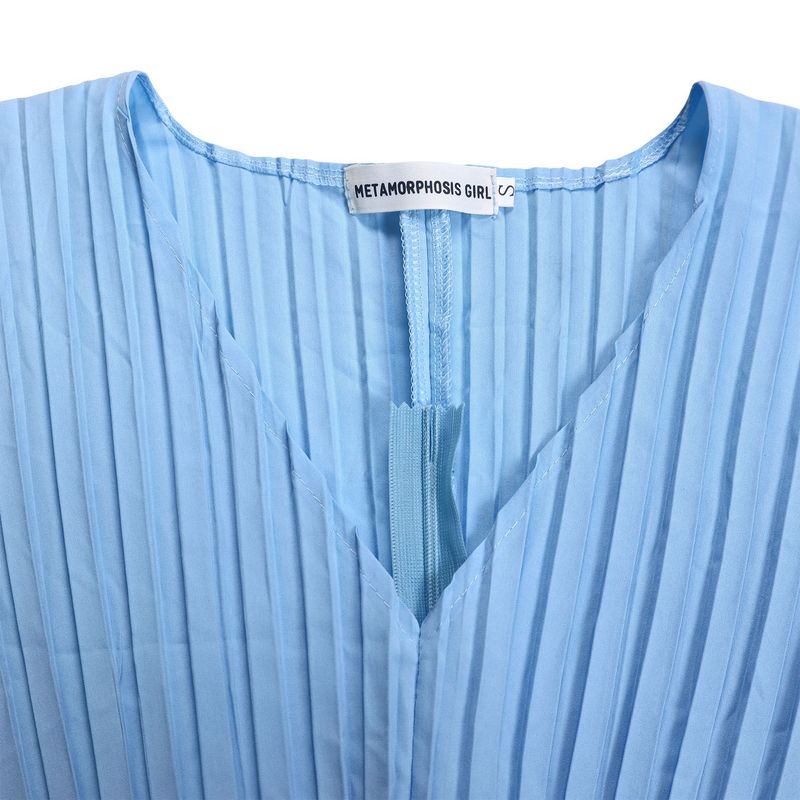 Abbigliamento donna nuova primavera pantaloni larghi a gamba larga con scollo a V pieghettato in due pezzi_voghion.com