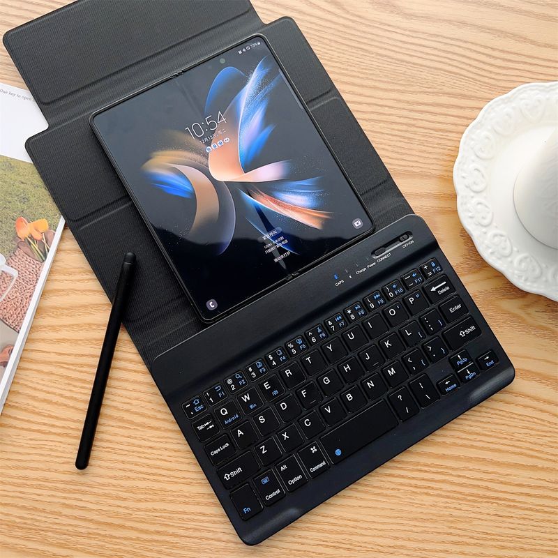 Per Samsung Galaxy Z Flip Fold 4 5 Oppo Vivo Luxury Wireless Minutes Of Meeting Record Mini Bluetooth Keyboard Case_voghion.com
