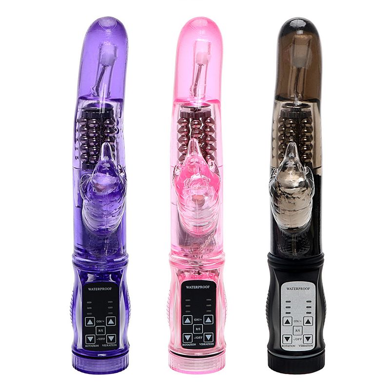 Adult Sex Toys Dolphin Rotating Beads Stick Black King Kong Variable Frequency Telescopic Vibrator Female Masturbator Rotating Beads Massage Stick_voghion.com