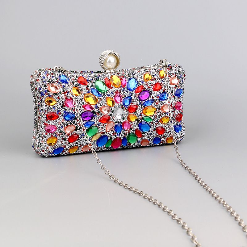 Popular diamond-encrusted bag dinner bag women's fashion banquet versatile dress evening bag_voghion.com