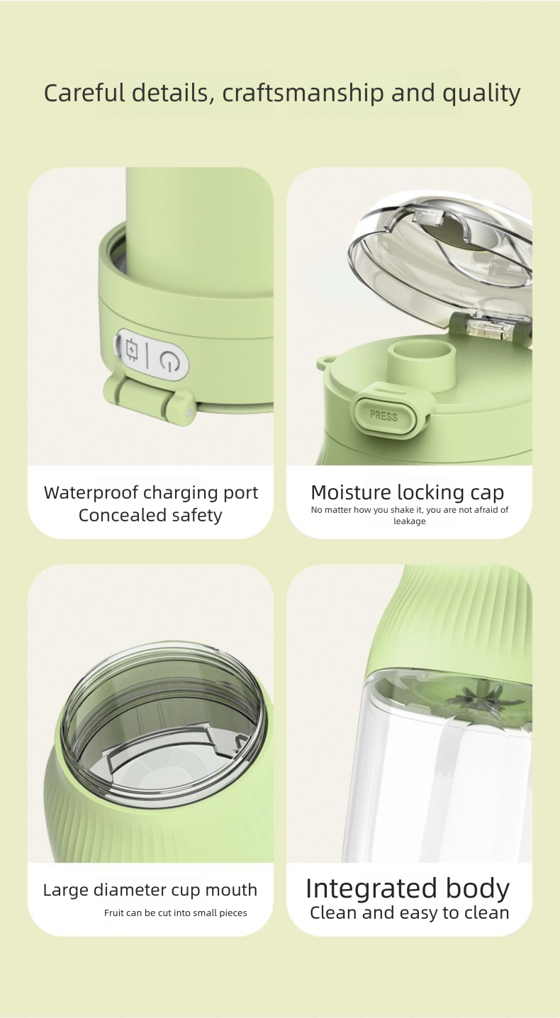 Wielofunkcyjna mała sokowirówka do użytku domowego, przenośny blender o dużej pojemności, kruszarka do lodu, elektryczna sokowirówka, wiadro tonowe_voghion.com