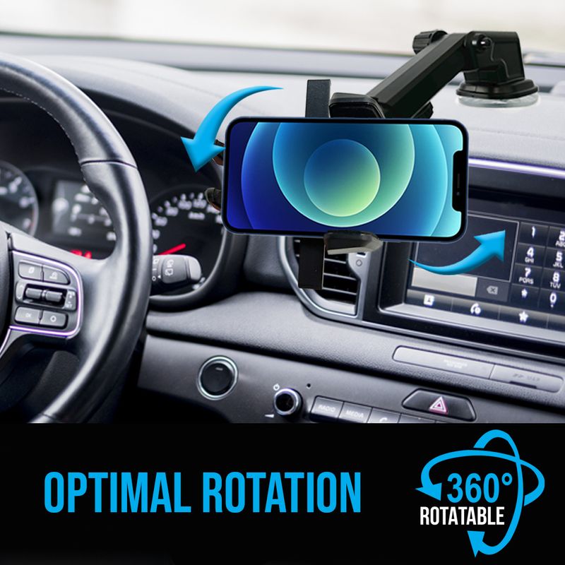 Products Car Phone Mount Holder One Touch Adjustable Long Neck for Windshield Dashboard Desk_voghion.com